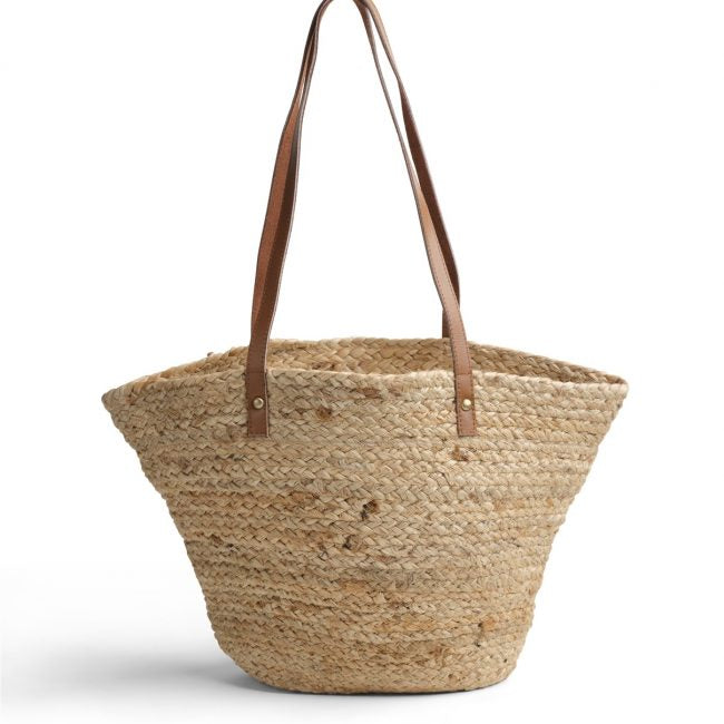 DRAWSTRING WOVEN TOTE BAG