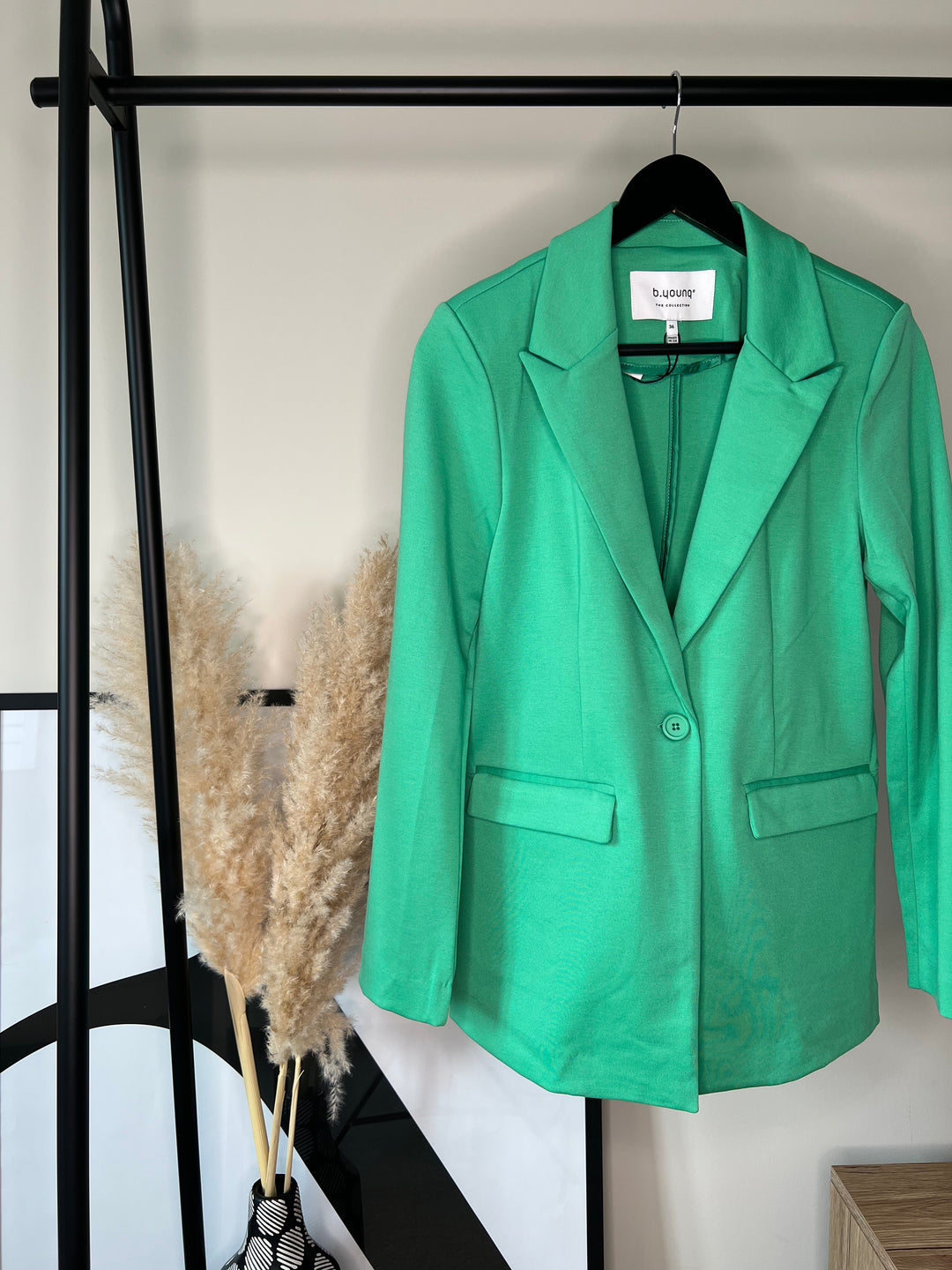 RIZETTA MING GREEN LONG BLAZER