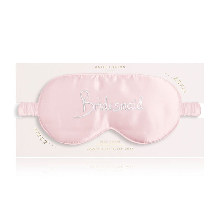 PINK SATIN BRIDESMAID EYE MASK