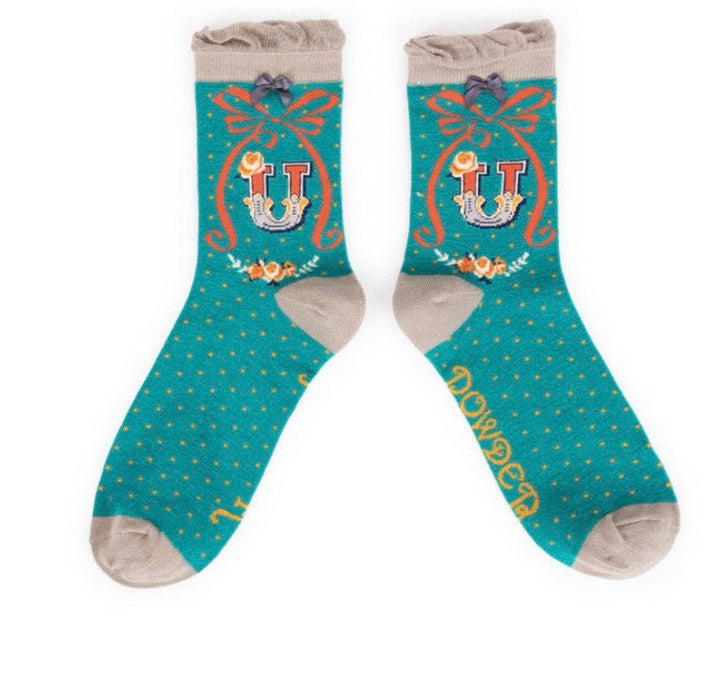 A-Z ANKLE ALPHABET SOCKS