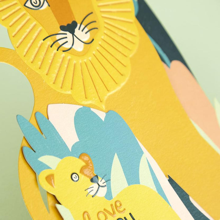 3D FOLD-OUT LOVE YOU DAD LION CARD