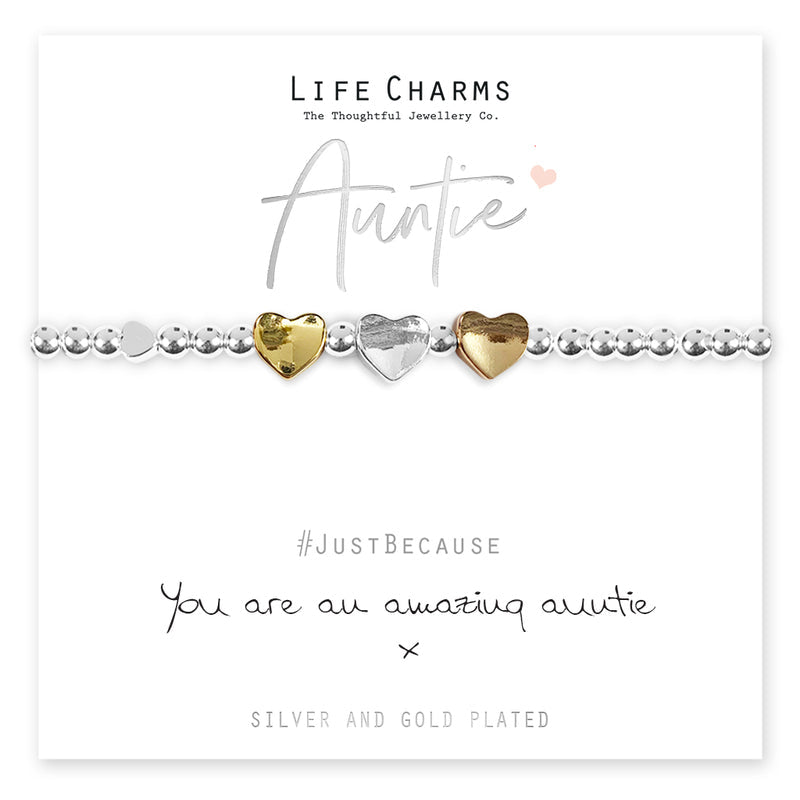 AMAZING AUNTIE HEARTS BRACELET