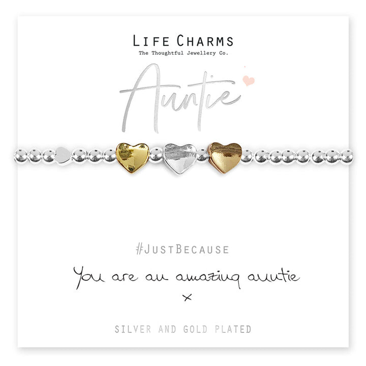 AMAZING AUNTIE HEARTS BRACELET