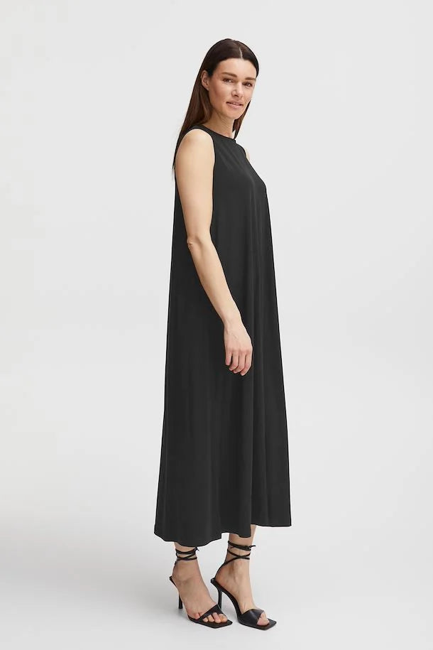 BLACK REXIMA SHORT SLEEVED DRESS