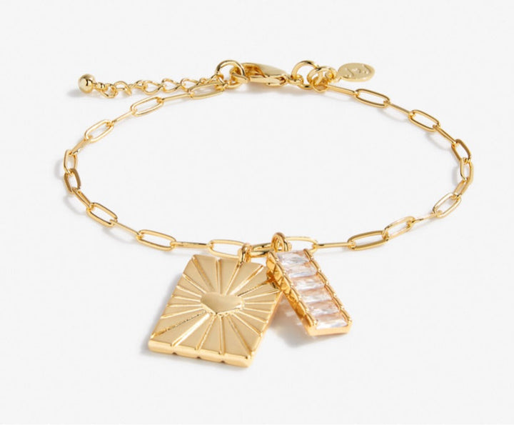 NOVA HEART CLUSTER GOLD BRACELET
