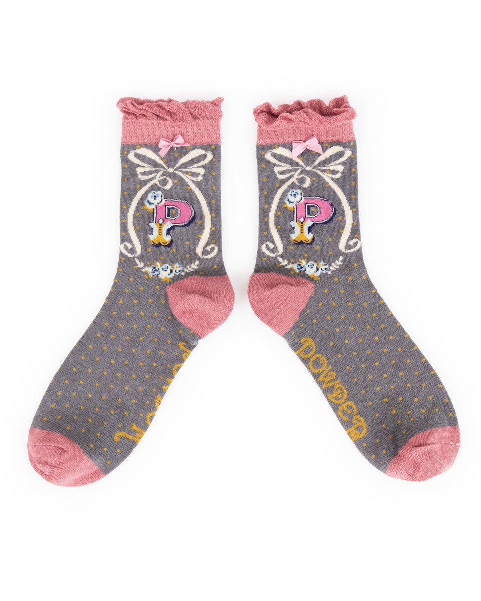 A-Z ANKLE ALPHABET SOCKS