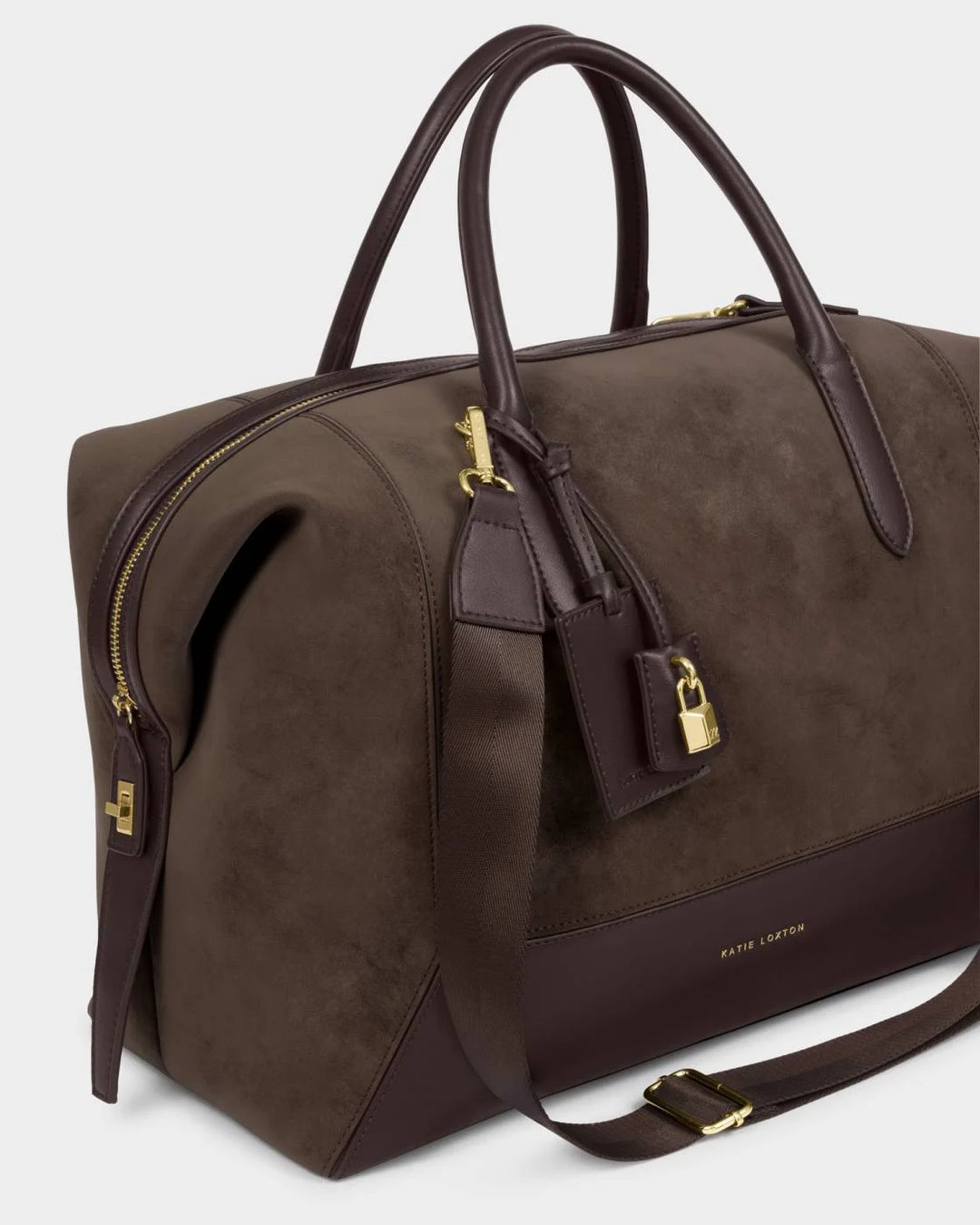 Charlbury Cabin Bag | Bitter Chocolate Suedette / Bitter Chocolate | 30cm x 40cm x 20cm