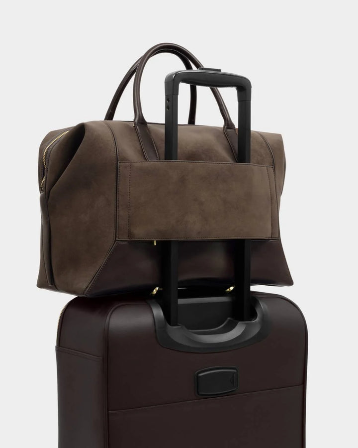 Charlbury Cabin Bag | Bitter Chocolate Suedette / Bitter Chocolate | 30cm x 40cm x 20cm