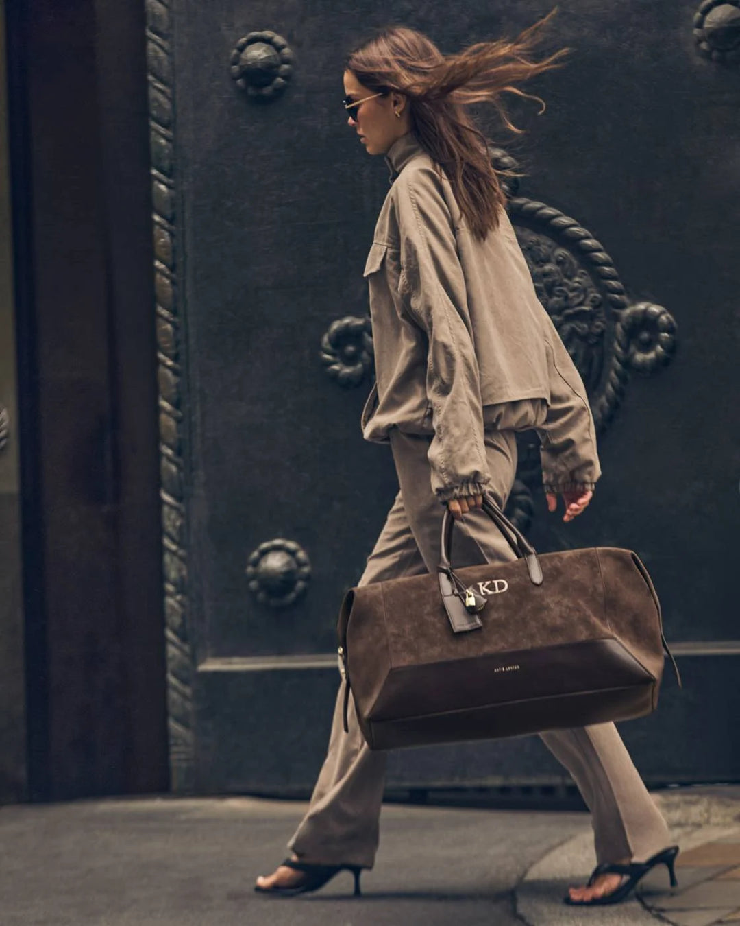 Charlbury Weekend Bag | Bitter Chocolate Suedette / Bitter Chocolate | 30cm x 54cm x 20cm