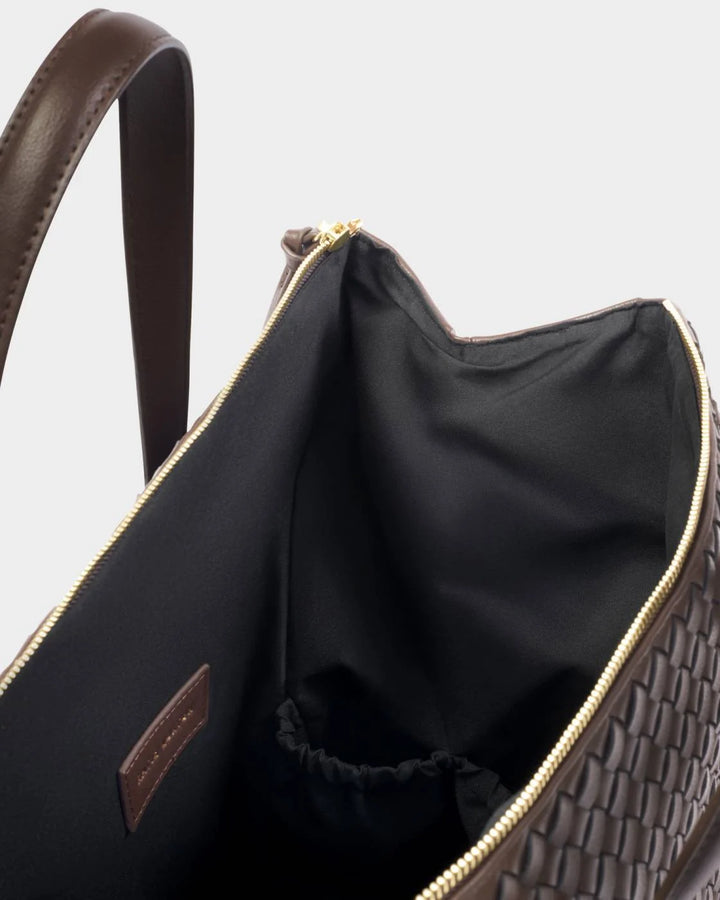 Milan Hand Woven Cabin Bag | Chocolate | 25cm x 40cm x 19cm