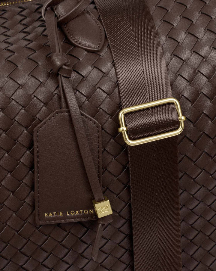 Milan Hand Woven Cabin Bag | Chocolate | 25cm x 40cm x 19cm
