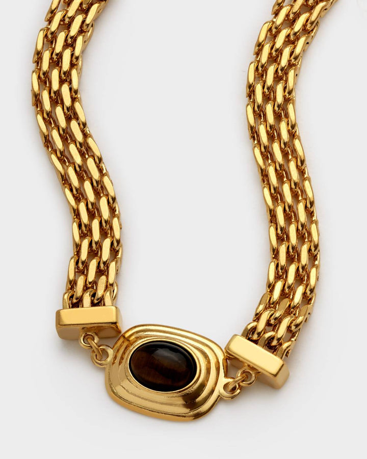 Tiger'S Eye Button Bracelet