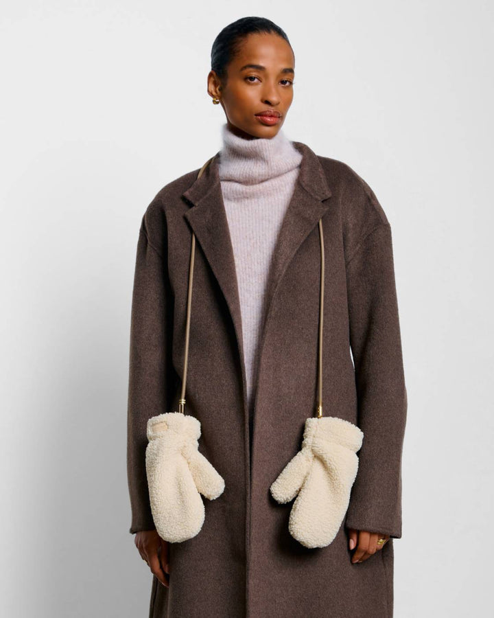 Teddy Mittens with Cord