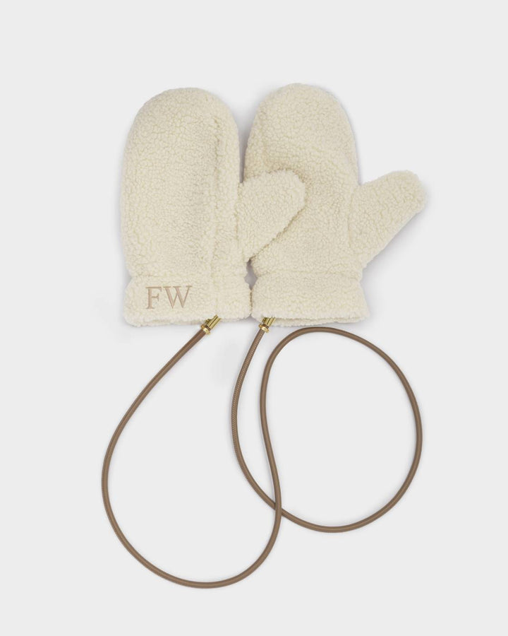 Teddy Mittens with Cord