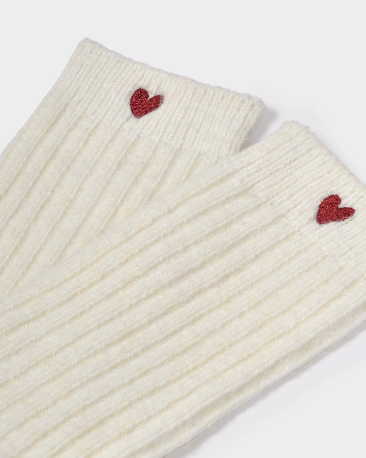 Gift Boxed Chunky Knit Socks - Heart