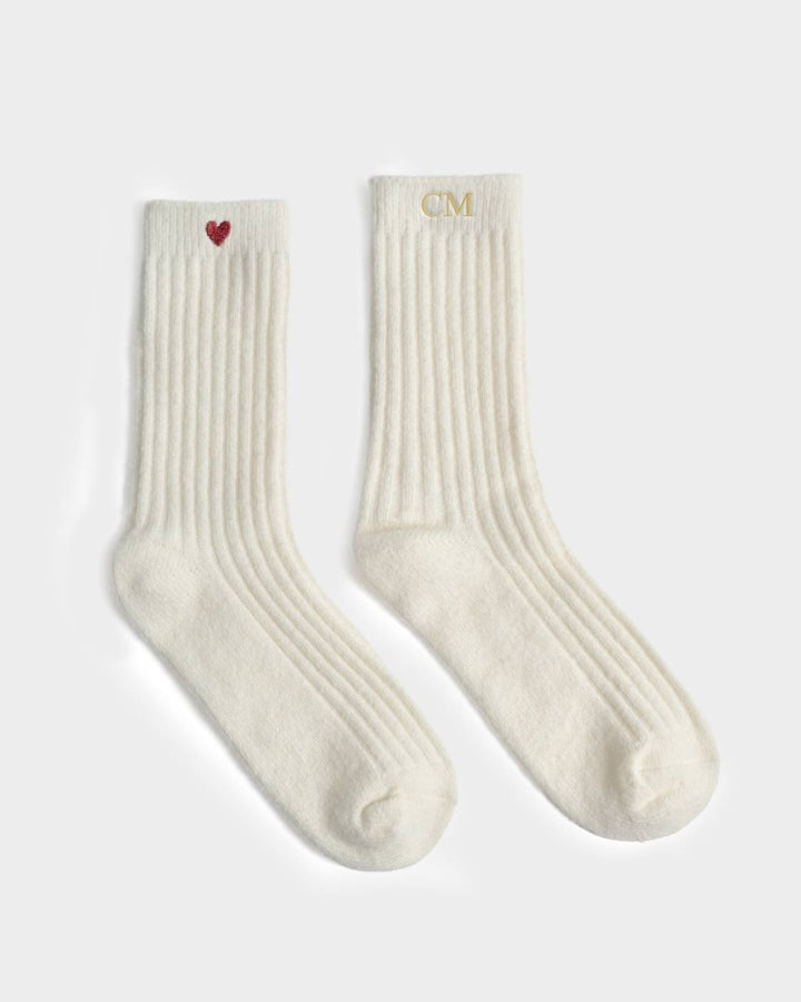 Gift Boxed Chunky Knit Socks - Heart
