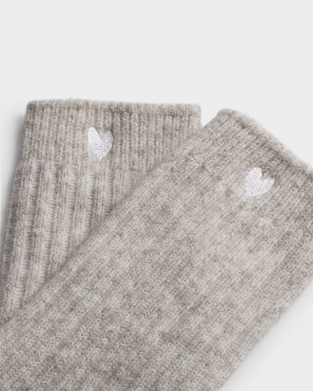 Gift Boxed Chunky Knit Socks | Heart | Mink | One Size