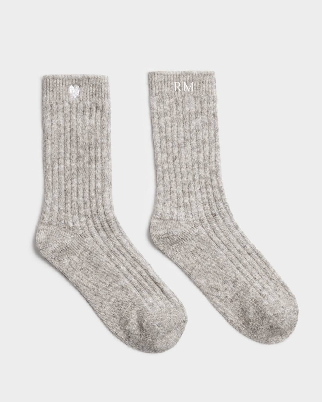 Gift Boxed Chunky Knit Socks | Heart | Mink | One Size