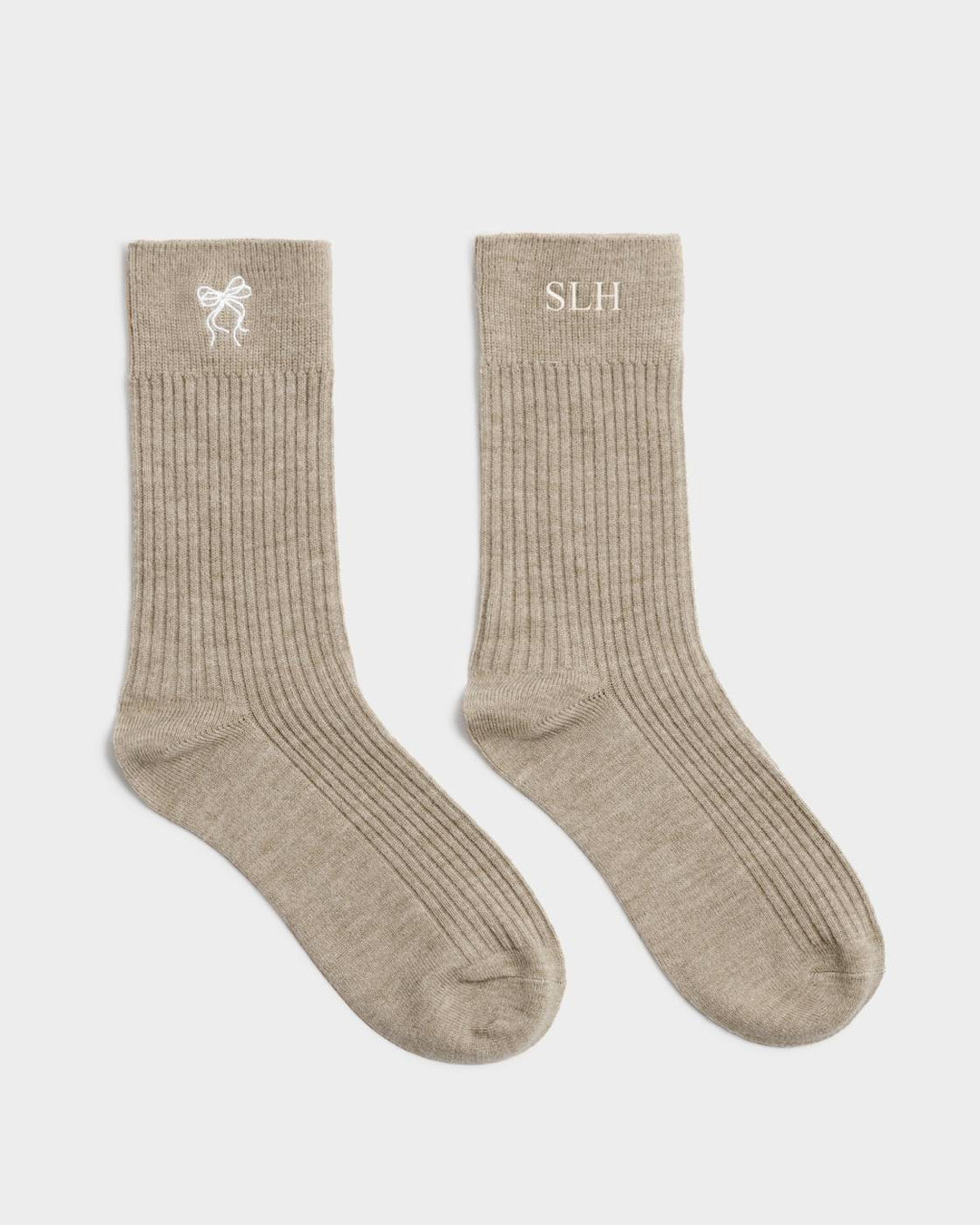 Gift Boxed Ribbed Socks - Bow