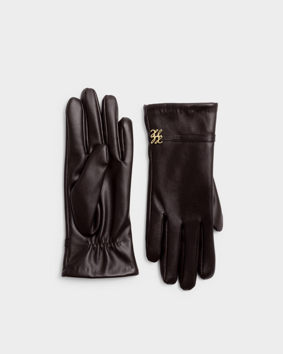 Boxed Faux Leather Gloves