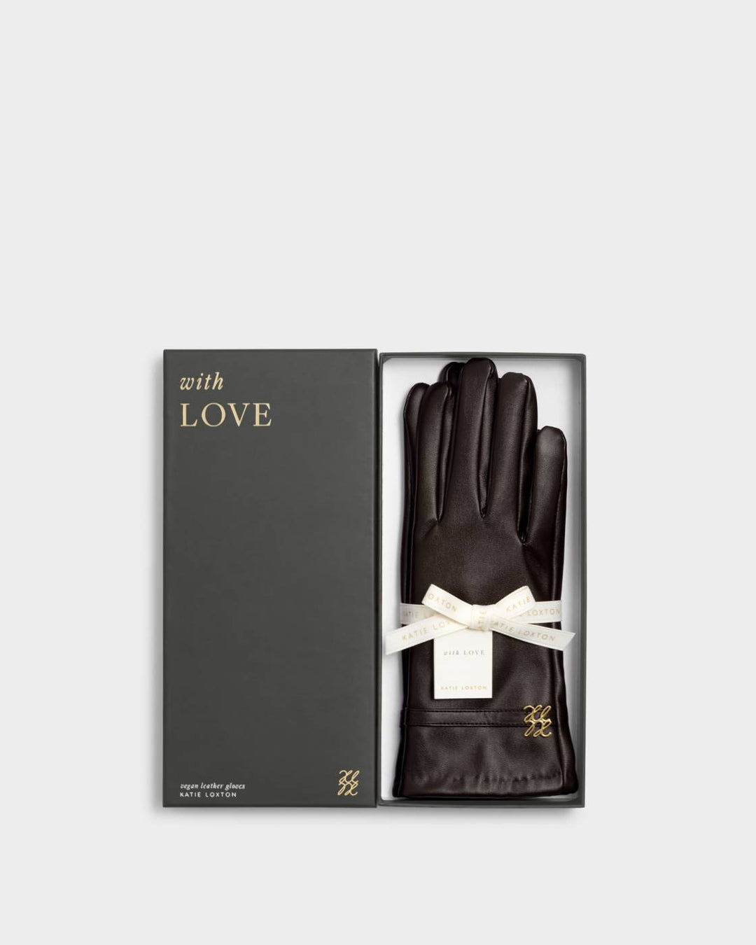 Boxed Faux Leather Gloves