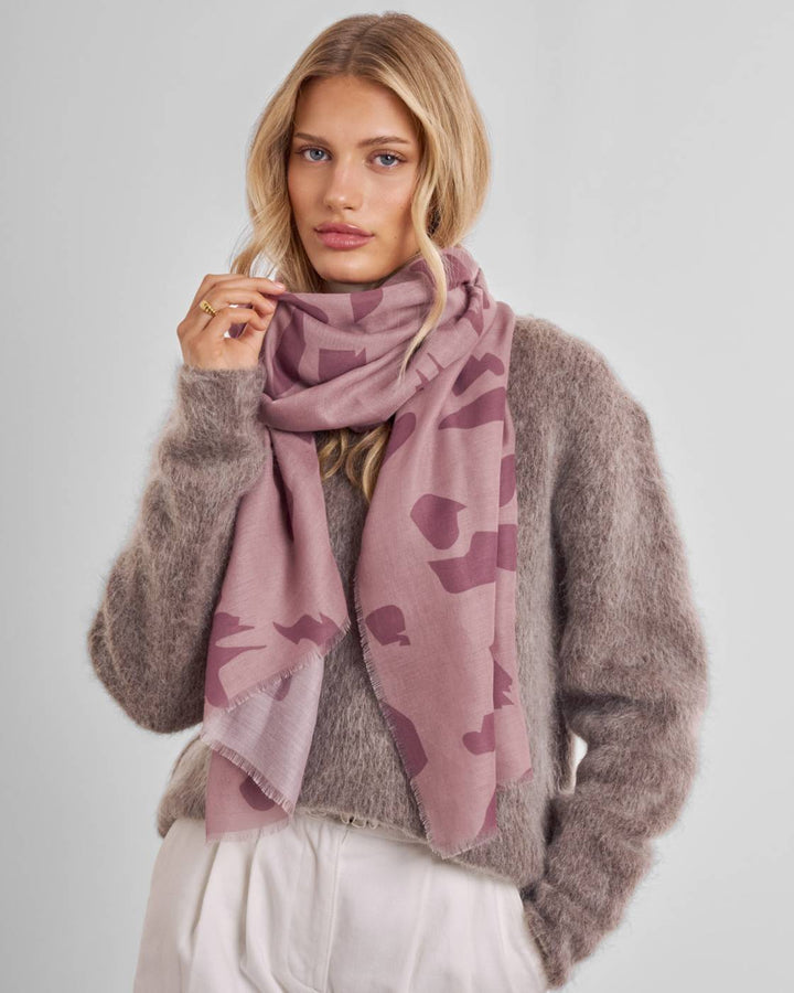 Printed Scarf - Large Leopard