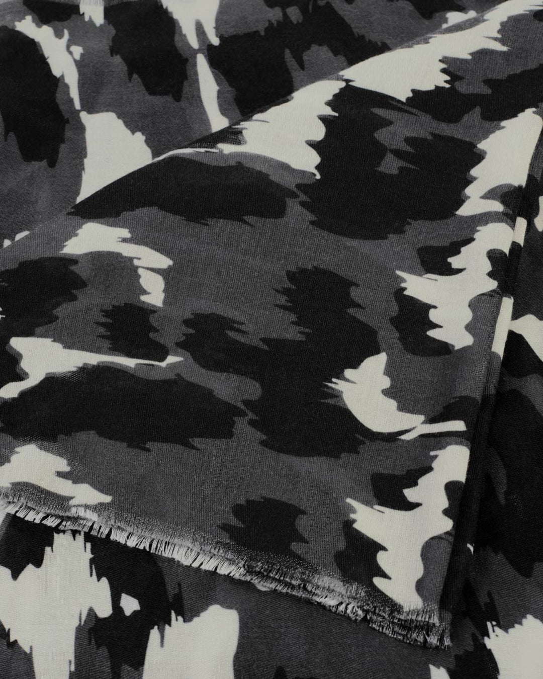 Printed Scarf - Brush Stroke Leopard