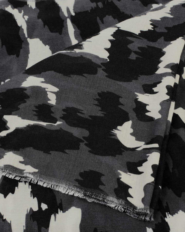 Printed Scarf - Brush Stroke Leopard