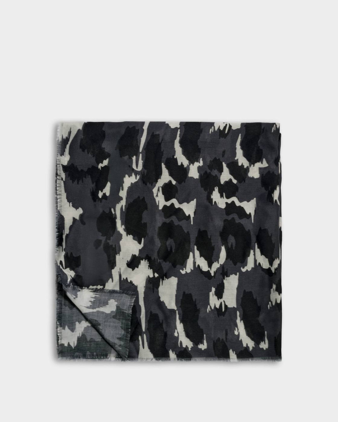 Printed Scarf - Brush Stroke Leopard