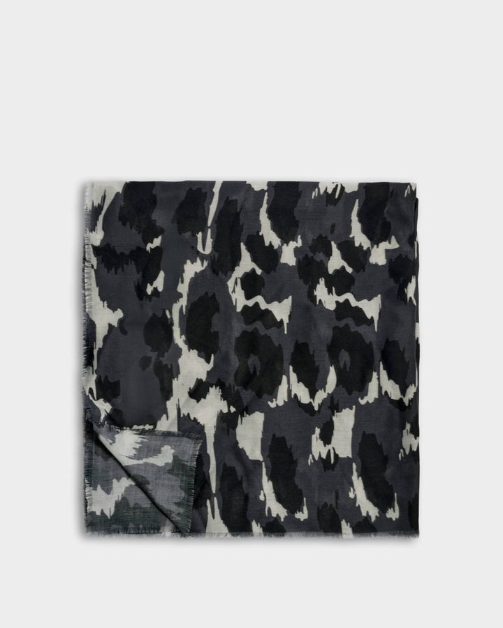 Printed Scarf - Brush Stroke Leopard