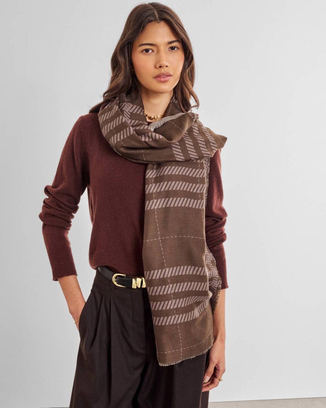 Printed Scarf - Check
