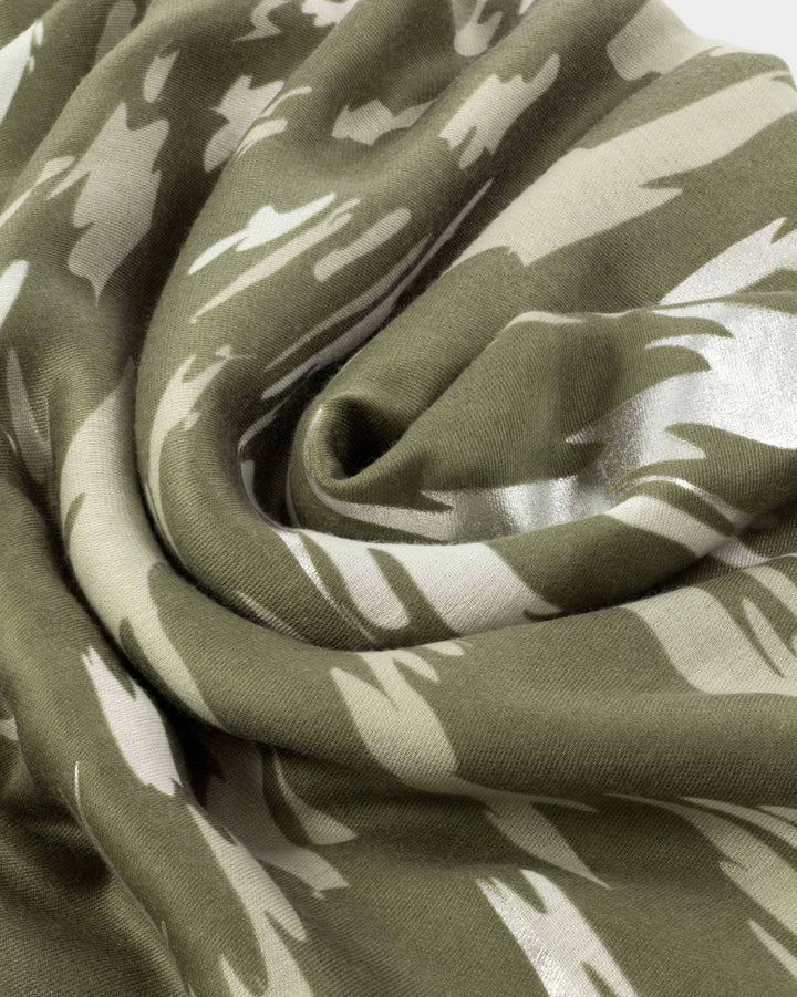 Printed Foil Scarf - Animal