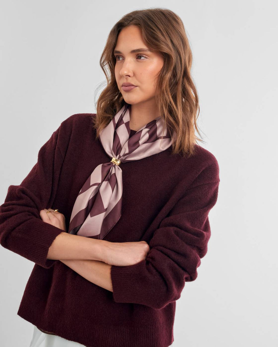 Satin Multiway Scarf - Check