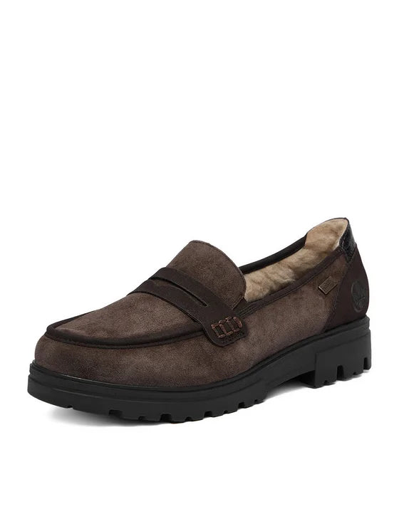 Rieker Women's Chocolate Brown Loafers 43051-25