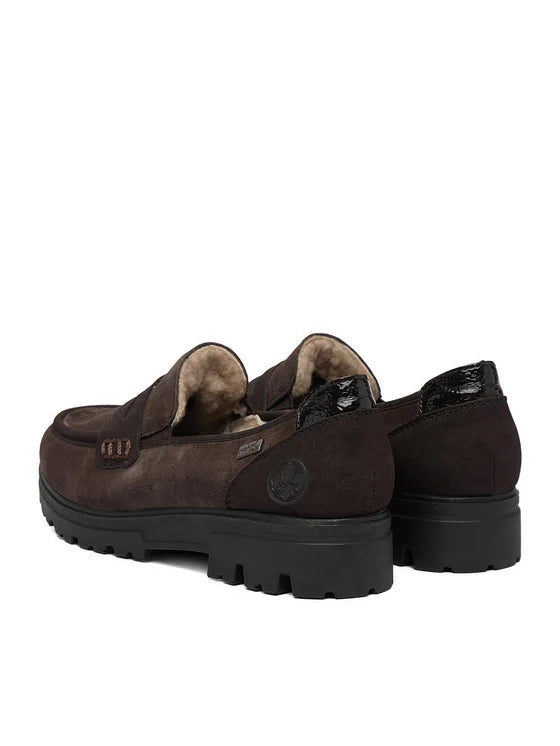 Rieker Women's Chocolate Brown Loafers 43051-25