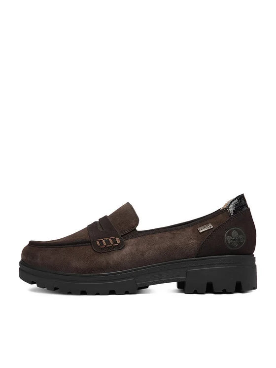 Rieker Women's Chocolate Brown Loafers 43051-25