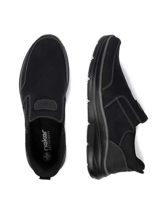 Rieker Men's Black Slip-On Shoes B1851-00