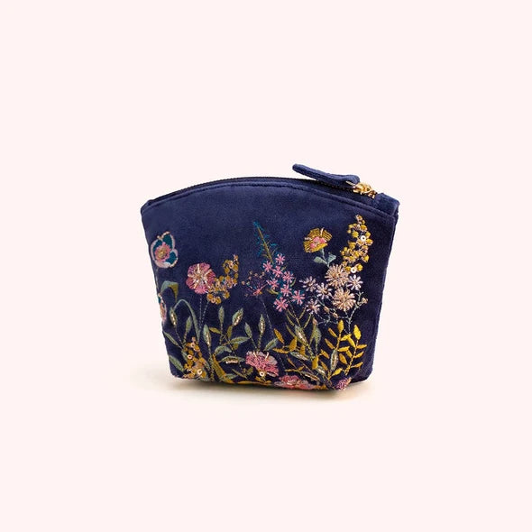 Navy Floral Hedgerow Mini Pouch