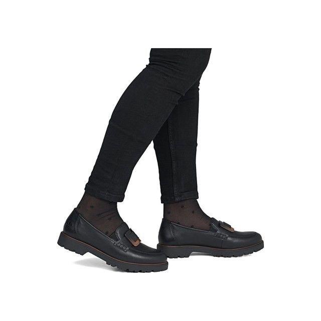 Rieker Women's Black Loafers 45553-00