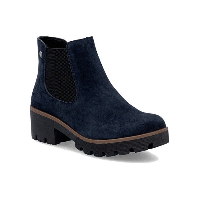 Rieker Women's Blue Suede Chelsea Boots 79265-14