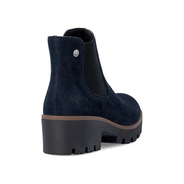 Rieker Women's Blue Suede Chelsea Boots 79265-14