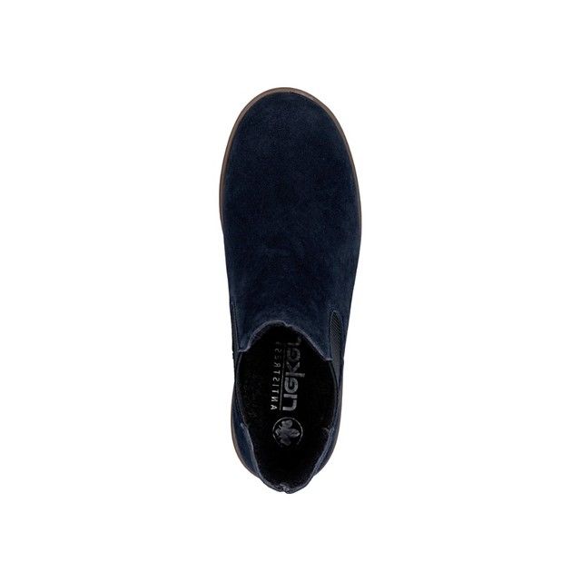 Rieker Women's Blue Suede Chelsea Boots 79265-14