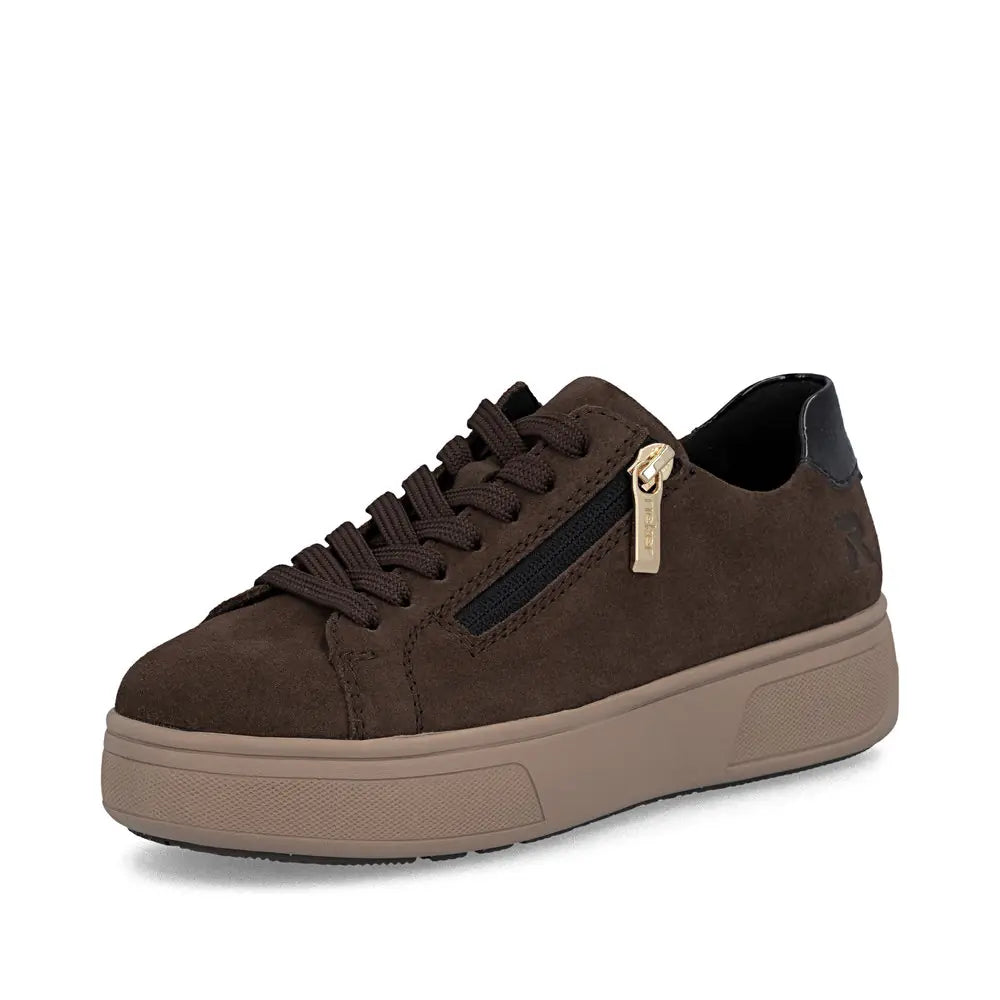 Rieker Women's Brown Suede Trainers M7701-25