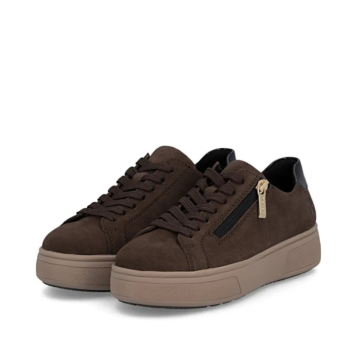 Rieker Women's Brown Suede Trainers M7701-25