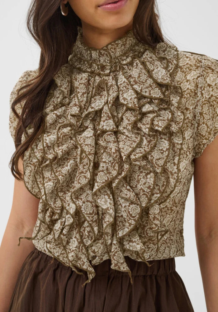 Saint Tropez Lilja Crinkle Short-Sleeve Shirt