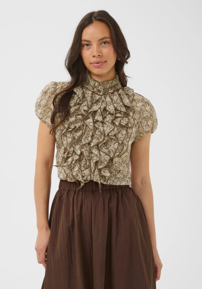 Saint Tropez Lilja Crinkle Short-Sleeve Shirt