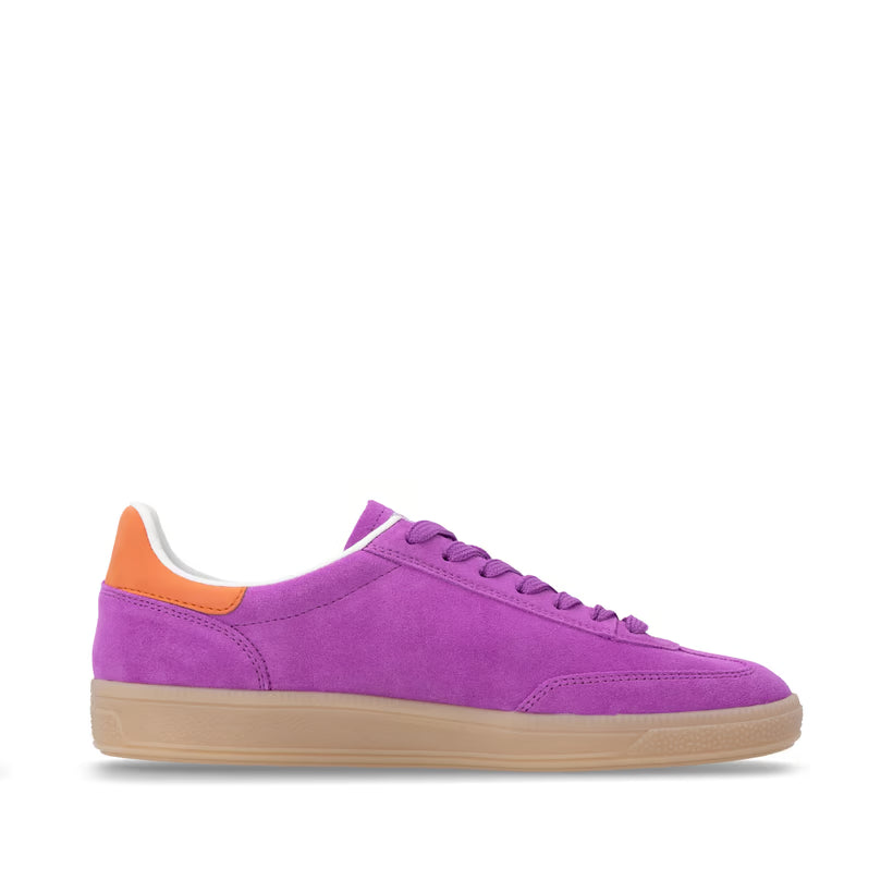 Rieker Women's Purple Leather Lace-Up Trainers W2200-30