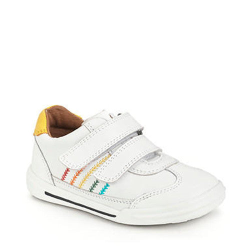 ROUNDABOUT WHITE LEATHER CASUAL SHOE