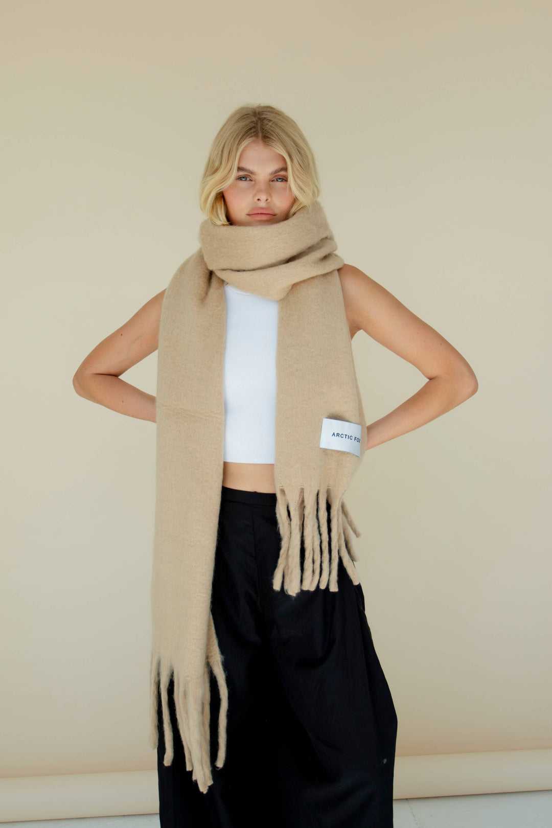 The Reykjavik Scarf - 100% Recycled - Beige - AW23