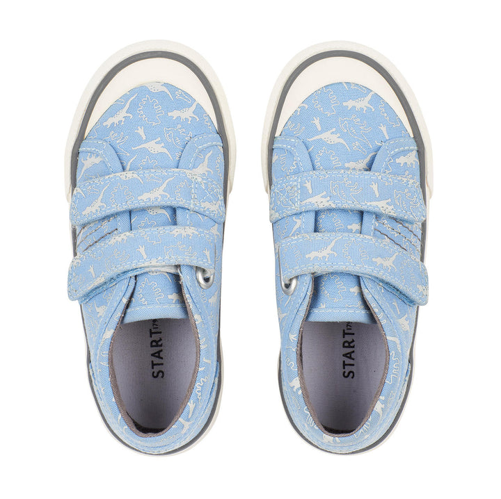 JURASSIC PALE BLUE DINO CANVAS SHOE